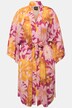 Kimono, blomster, sjalkrage, knytebelte, trekvartermer