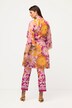 Kimono, blomster, sjalkrage, knytebelte, trekvartermer
