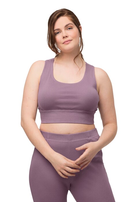 Jóga bustier, hranatý výstřih, biobavlna