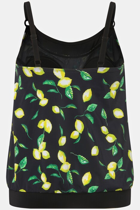 Tankini, limones, rellenos blandos, bajo elástico, material reciclado