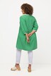 longline tuniek, geruit, A-lijn, V-hals, 3/4-mouwen