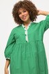 longline tuniek, geruit, A-lijn, V-hals, 3/4-mouwen