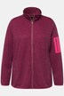 Giacca di maglia e pile con collo alto e tasche con zip