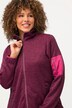 Giacca di maglia e pile con collo alto e tasche con zip