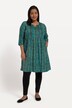 Stripe Print A-line Pocket Empire Knit Tunic Dress