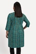 Stripe Print A-line Pocket Empire Knit Tunic Dress
