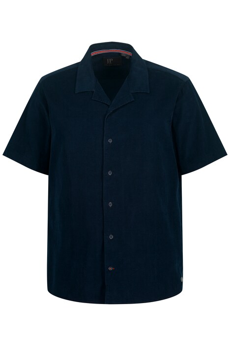 Cord shirt, short sleeve, Cuba collar, Cuba fit
