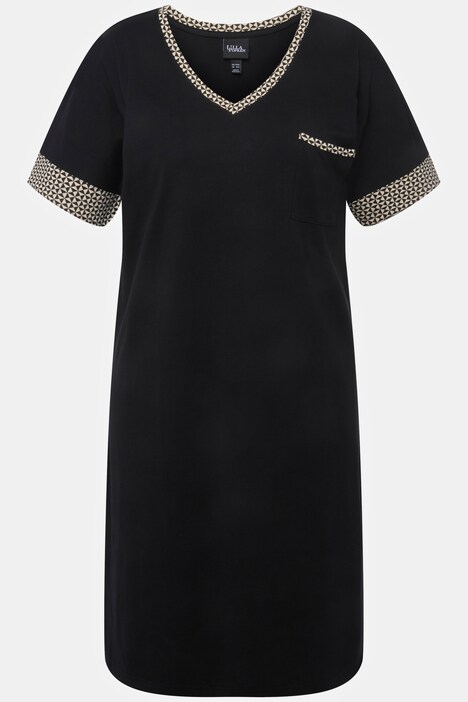 T-shirts de nuit, lot de 2, oversized, col V, manches courtes