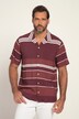 Stripet skjorte, korte ermer, buttondown-krage, kantet passform, striper