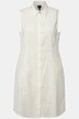 blouse, linnenblend, overhemdkraag, zakken, mouwloos