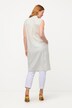 blouse, linnenblend, overhemdkraag, zakken, mouwloos
