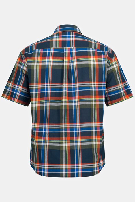 Geruit overhemd, halflange mouwen, kentkraag, modern fit