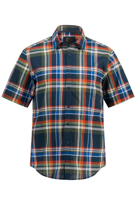 Check shirt, short sleeve, Kent collar, modern fit