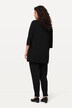T-shirt long, coupe évasée, fleurs, col rond avec « trou de serrure », manches 3/4