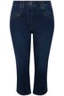 7/8 džíny Mony, elastický pas, kapsy na zip