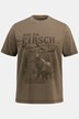 T-shirt, klederdracht, korte mouwen, grote print, vintage look, borstprint, ronde hals