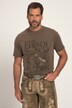 T-shirt, klederdracht, korte mouwen, grote print, vintage look, borstprint, ronde hals