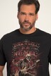 Camiseta, media manga, estampado esqueleto, cuello redondo
