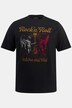 T-shirt, short sleeve, breast print, round neck