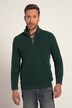 Pull camionneur délavage stonewashed, avec col montant zippé