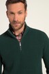Pull camionneur délavage stonewashed, avec col montant zippé