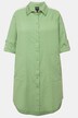 Lang bluse, linmiks, stripet bånd, skjortekrage, langermet