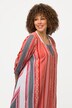 Graphic Stripe Cotton Caftan Dress