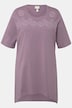 T-shirt avec broderies ajourées. Décolleté rond, manches courtes. Coton bio.