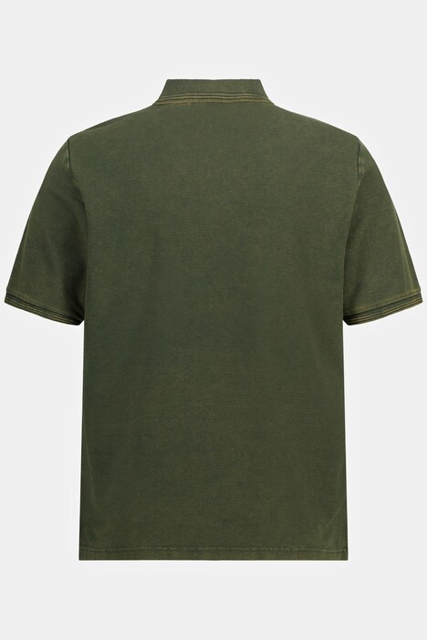 Poloshirt, korte mouwen, piqué, acid washed, polokraag