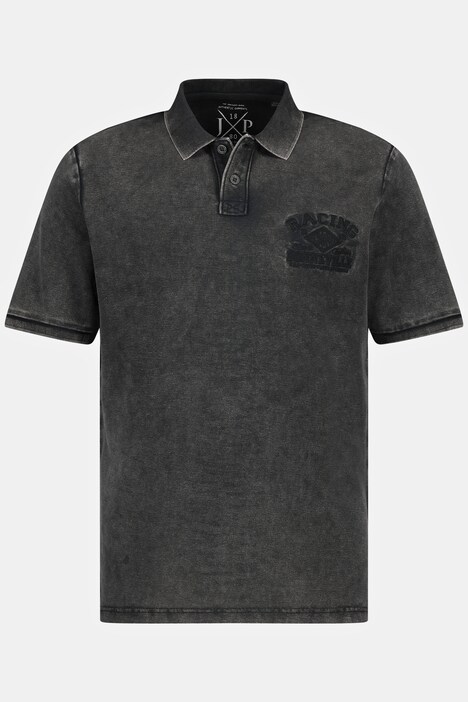 Polo shirt, short sleeve, piqué, acid wash, polo collar