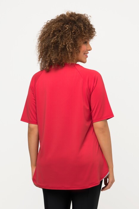 T-shirt, UV-beskyttelse 50+, V-udskæring, halvlange ærmer, genbrug