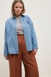 jeans overhemd, regular fit, overhemdkraag, lange mouwen