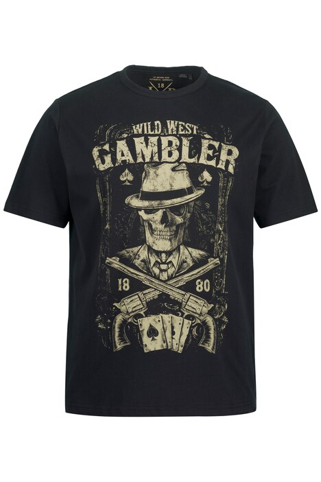 T-shirt, motorbike, Gambler print, short sleeve