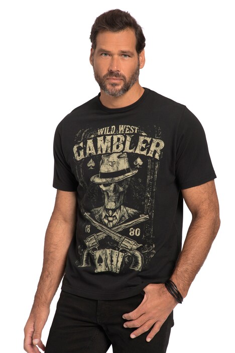 T-shirt, motorbike, Gambler print, short sleeve