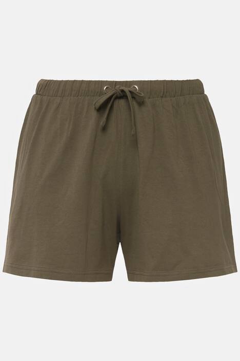Shorty de pyjama, 3 pièces, rayures, col rond, manches courtes, short