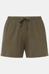 Shorty de pyjama, 3 pièces, rayures, col rond, manches courtes, short