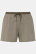 Shorty de pyjama, 3 pièces, rayures, col rond, manches courtes, short