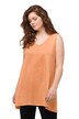 Dlouhý top, přírodní barvy, A střih, výstřih do V, bez rukávů
