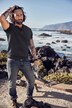 JP 1880 Henley, Buik-Fit, korte mouwen, ronde hals, tot 8XL