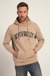 Sudadera con capucha, insignia de bouclé, bolsillo de canguro