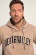 Sudadera con capucha, insignia de bouclé, bolsillo de canguro