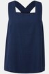 Blouse en lin mélangé à encolure carrée et sans manches