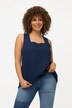 Blouse en lin mélangé à encolure carrée et sans manches