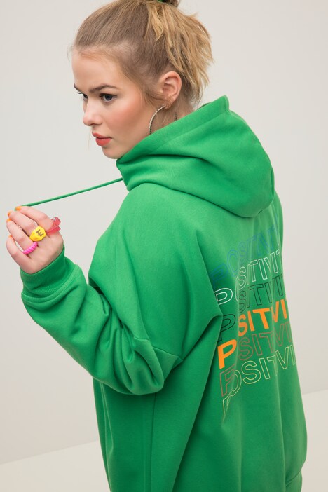 Hoodie, oversize, hættetrøje, print på ryggen, langærmet