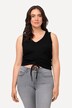 Top, ribjersey, slim, V-udskæring, ærmeløs