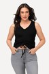 Top, ribjersey, slim, V-udskæring, ærmeløs