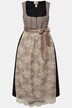 Dirndl, kaksikerroksinen esiliina, kulmikas pääntie, hihaton