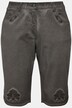 Traditionel jeansbermuda Mandy, Used Look, broderi