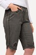 Traditionel jeansbermuda Mandy, Used Look, broderi