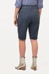 Traditionel jeansbermuda Mandy, Used Look, broderi